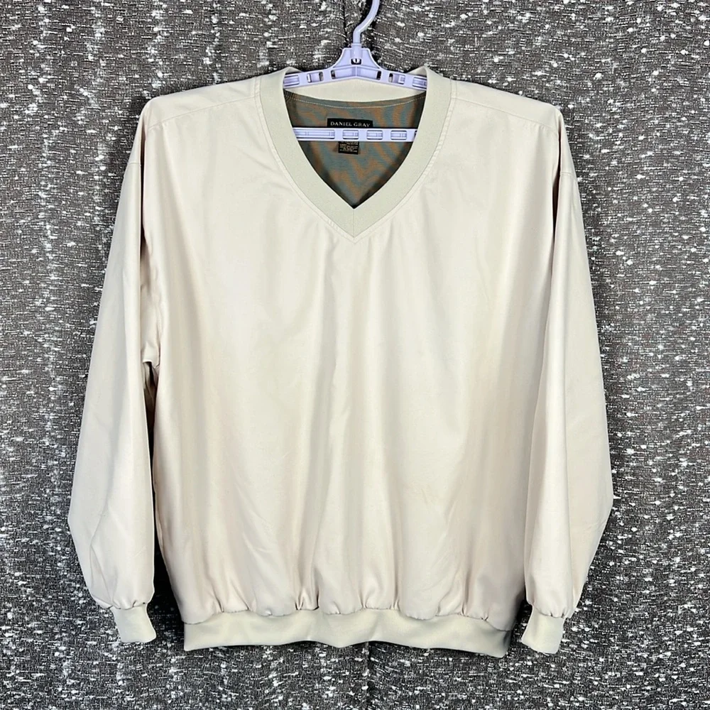 Daniel Gray Golf Cream Pullover Windbreaker Long Sleeve‎